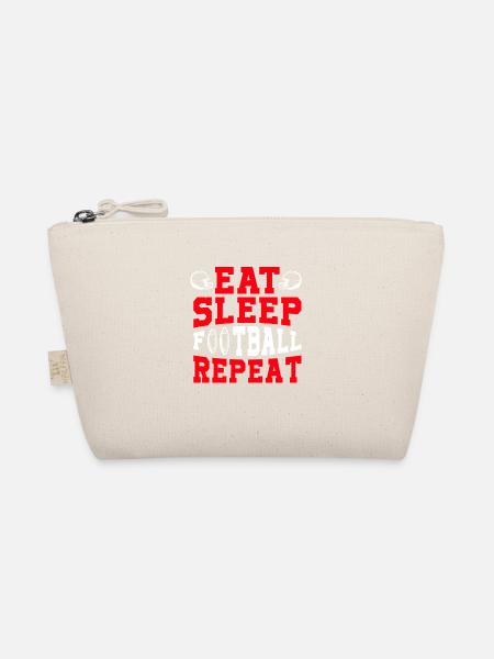 Sleep Football Wiederholen - Bio-Täschchen - Natur - Vorne