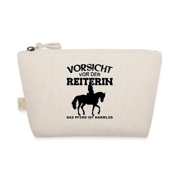 Vorsicht vor der Reiterin, das Pferd ist harmlos - Bio-Täschchen - Natur - Vorne