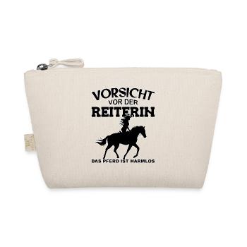 Vorsicht vor der Reiterin, das Pferd ist harmlos - Bio-Täschchen - Natur - Vorne