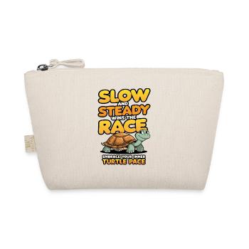 Slow and steady wins the race embrace turtle pace - Bio-Täschchen - Natur - Vorne