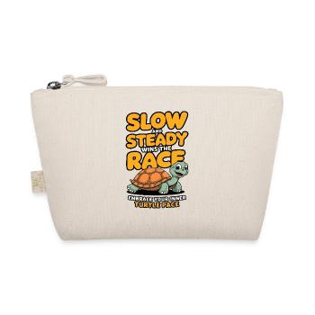 Slow and steady wins the race embrace turtle pace - Bio-Täschchen - Natur - Vorne