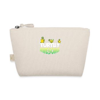 Turtley Awesome - Niedliches Schildkröten-design - Bio-Täschchen - Natur - Vorne