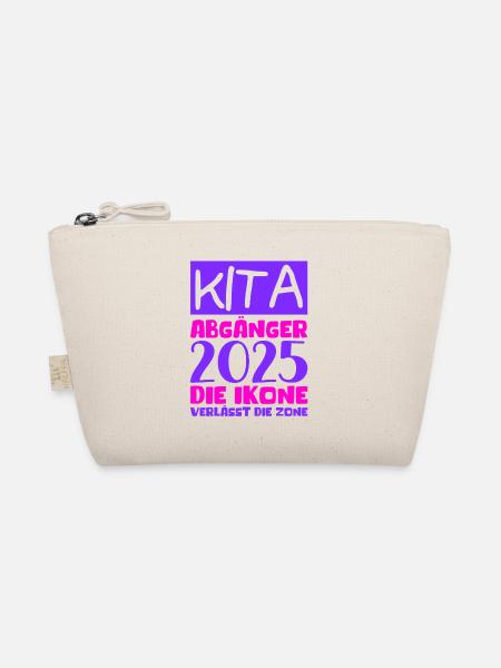 Farewell Kindergarten 2025 Gift Girl Boys - Organic Pouch - nature - Front