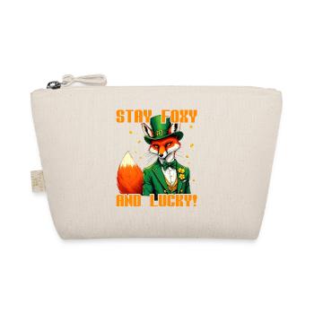 Stay Foxy and Lucky St. Patrick's Day - Organic Pouch - nature - Front