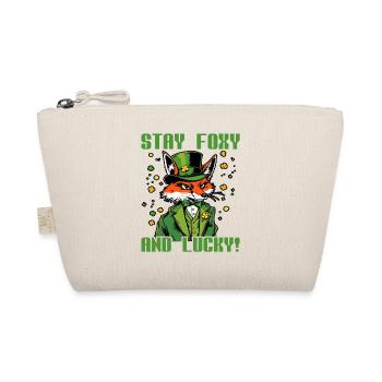 Stay Foxy and Lucky St. Patrick's Day - Organic Pouch - nature - Front