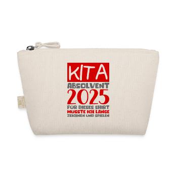 Farewell Kindergarten 2025 Gift Girl Boys - Organic Pouch - nature - Front