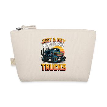 Just a boy who loves trucks - Bio-Täschchen - Natur - Vorne