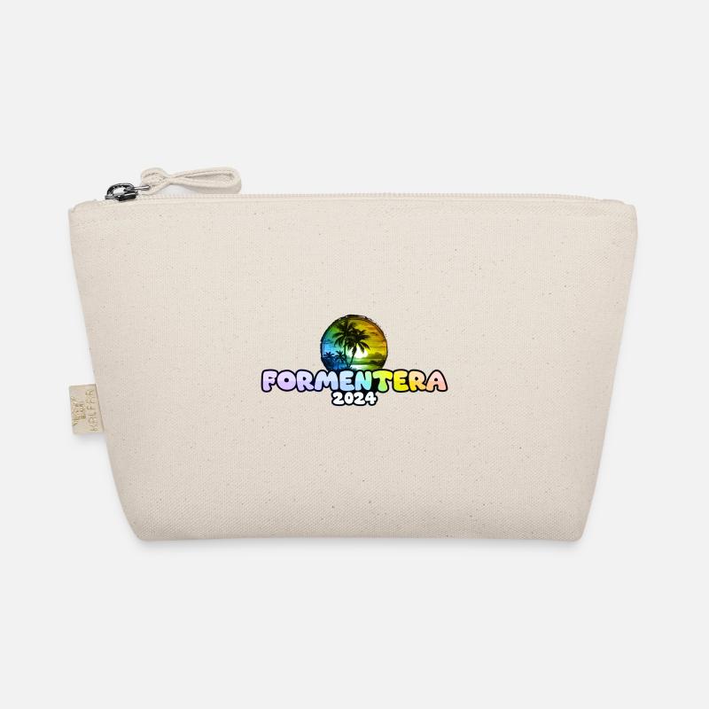 Formentera 2024 Palm Trees Multicoloured Organic Pouch