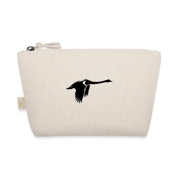 Eleganter fliegender Schwan - Bio-Täschchen - Natur - Vorne