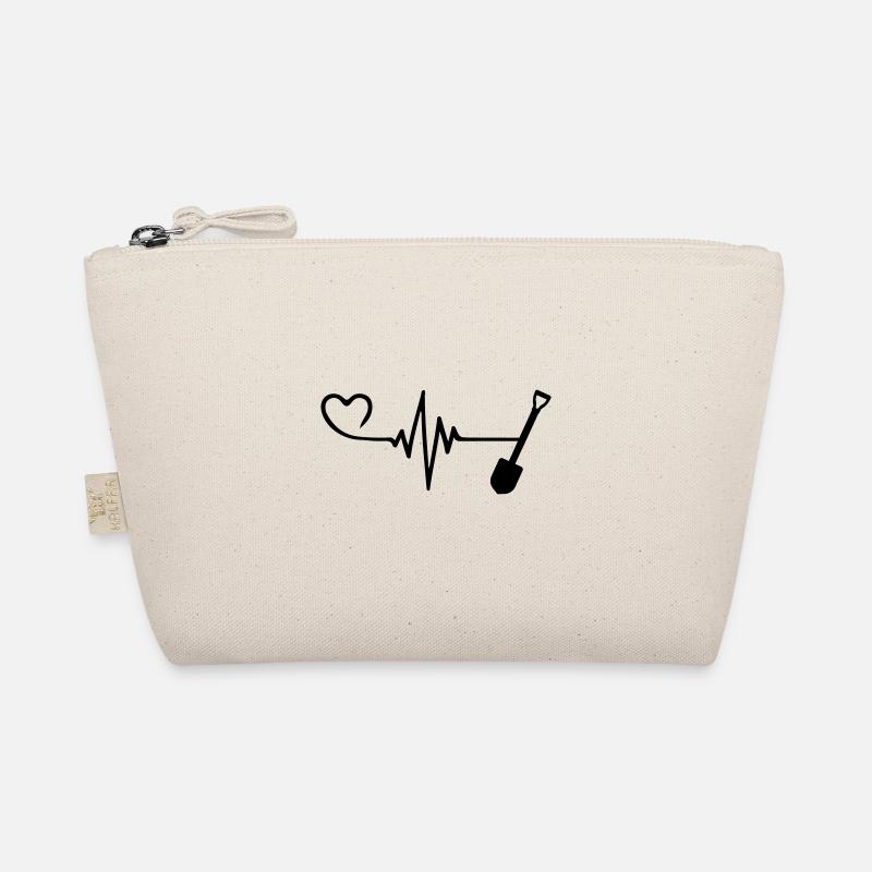 Schaufel Puls Herz Liebe Bio-Täschchen