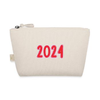 2024. JAHR. ALLES GUTE ZUM NEUEN JAHR. SILVESTER - Bio-Täschchen - Natur - Vorne