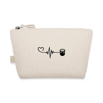 Dumbbell heartbeat - Organic Pouch - nature - Front