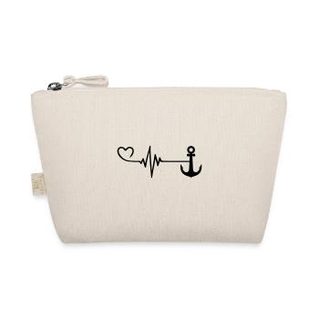 Anchor heart pulse rate - Organic Pouch - nature - Front