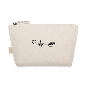 Sushi Pulse Heart Love - Organic Pouch - nature - Front