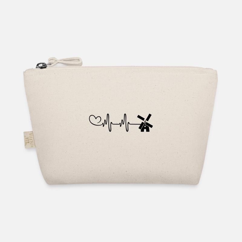 Windmühle Puls Herz Liebe Bio-Täschchen