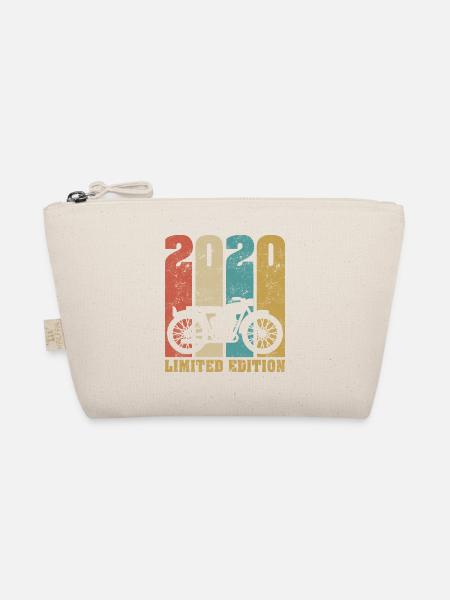 Vintage Motorrad 2020 Retro Geburtstagsgeschenk - Bio-Täschchen - Natur - Vorne