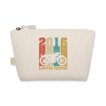 Vintage Motorcycle 2016 Retro Birthday Gift - Organic Pouch - nature - Front
