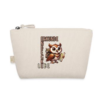 Explore, Discover, Live Owl - Organic Pouch - nature - Front