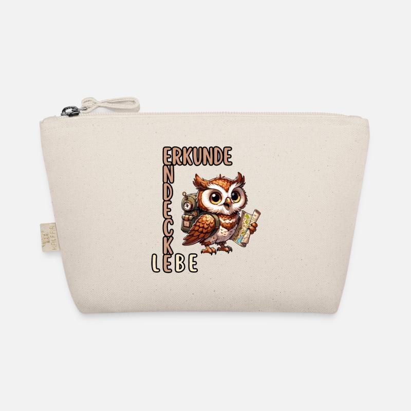 Erkunde, Entdecke, Lebe Eule Bio-Täschchen