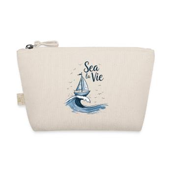 Slogan Marine Life Sailboat Sea - Organic Pouch - nature - Front