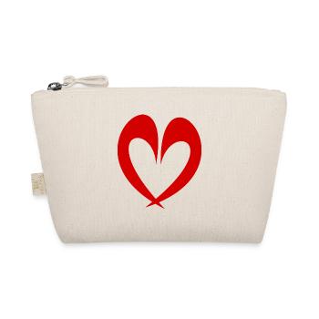 HEART. HEARTS. SAINT VALENTINE. HEART. KISS. SMACK. - Organic Pouch - nature - Front