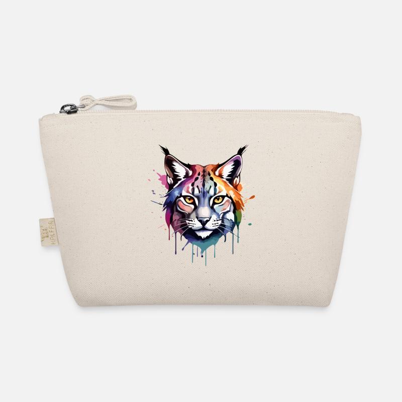 Luchs, Katze, Cool, Cool, Bunt, Aquarell Bio-Täschchen