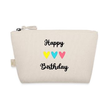 HAPPY BIRTHDAY. HAPPY BIRTHDAY. ANNIVERSARY. - Organic Pouch - nature - Front