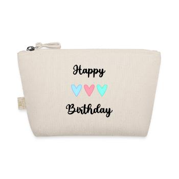 HAPPY BIRTHDAY. HAPPY BIRTHDAY. ANNIVERSARY. - Organic Pouch - nature - Front