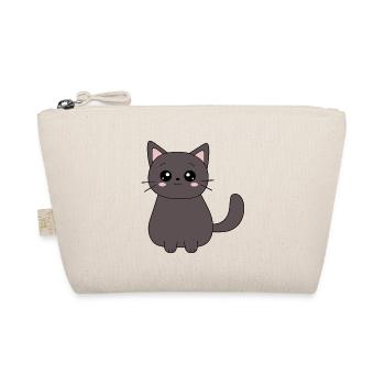 Black Cat Cat Sweet Kitten Christmas Gift - Organic Pouch - nature - Front