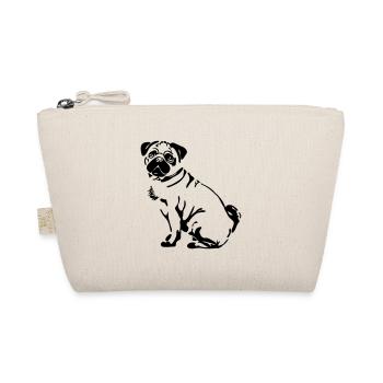 Pug canine dog Pug Wilsigns - Organic Pouch - nature - Front