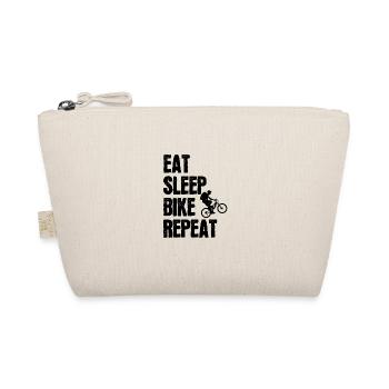 Eat sleep bike repeat - Organic Pouch - nature - Front