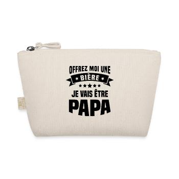 Offrez moi une bière je vais être papa - Trousse biologique - nature - Devant