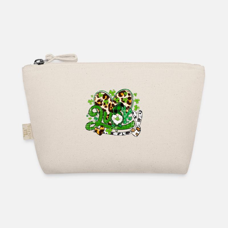 St Patrick’s day, Shamrock, Clover Distressed Organic Pouch