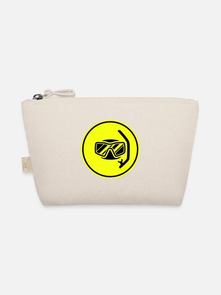 Diving goggles circle icon - Organic Pouch - nature - Front