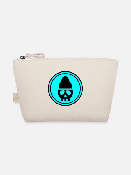 Skull kopf icon - Bio-Täschchen - Natur - Vorne
