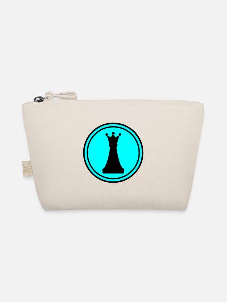 Chess piece queen - Organic Pouch - nature - Front