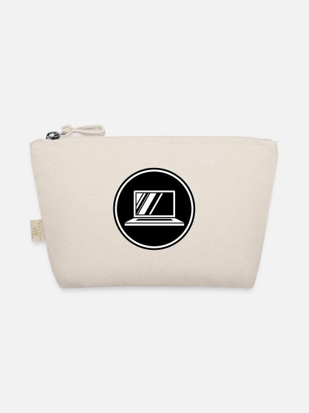 Laptop Symbol - Bio-Täschchen - Natur - Vorne
