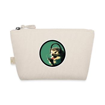 Hedgehog with headphones - Organic Pouch - nature - Front