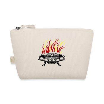 Grill Symbol Logo Fire Grilling - Organic Pouch - nature - Front
