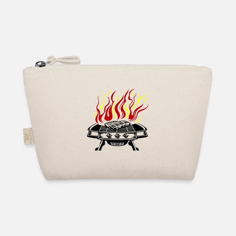 Grill Symbol Logo Feuer Grillen Bio-Täschchen