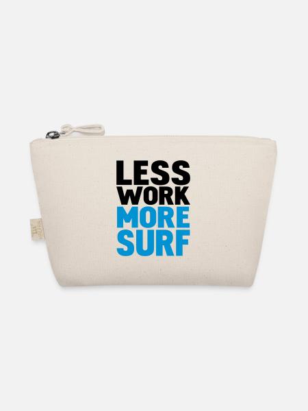 less work more surf - Organic Pouch - nature - Front