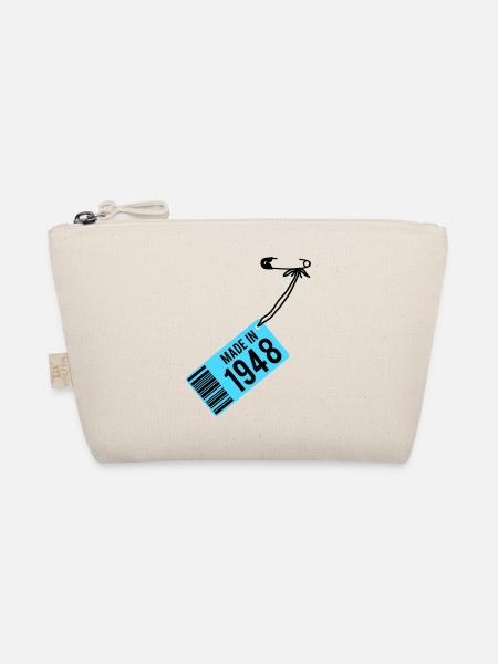 Anniversaire T-shirt 1948 - Trousse biologique - nature - Devant