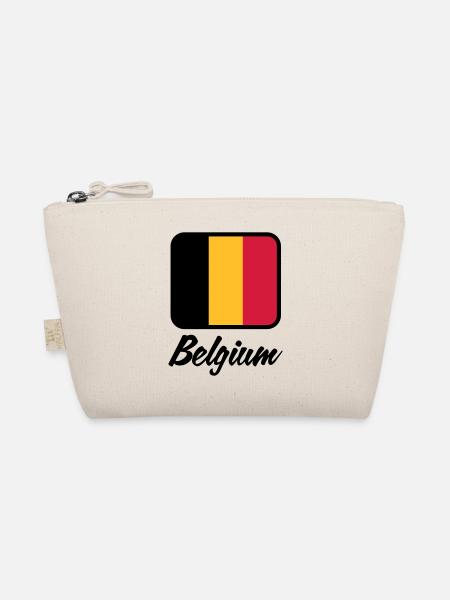 Nationalflagge von Belgien - Bio-Täschchen - Natur - Vorne