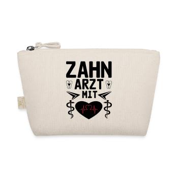 Zahnarzt mit Herz Geschenk - Bio-Täschchen - Natur - Vorne