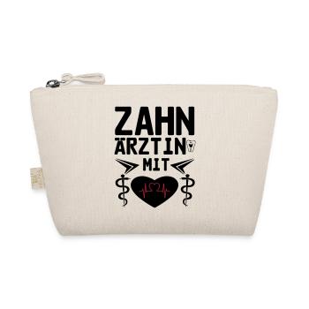 Zahnärztin mit Herz Geschenk - Bio-Täschchen - Natur - Vorne
