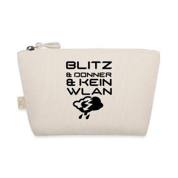 Blitz & Donner & kein WLAN Geschenk - Bio-Täschchen - Natur - Vorne