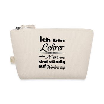 Lehrer Spruch Lehrer Schule Beruf Geschenk - Bio-Täschchen - Natur - Vorne