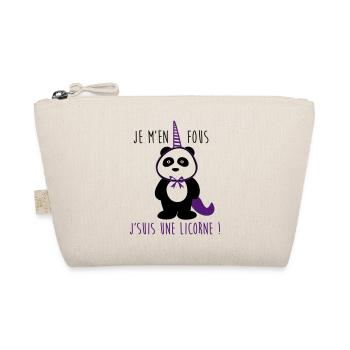 je m'en fous je suis une licorne,panda - Trousse biologique - nature - Devant