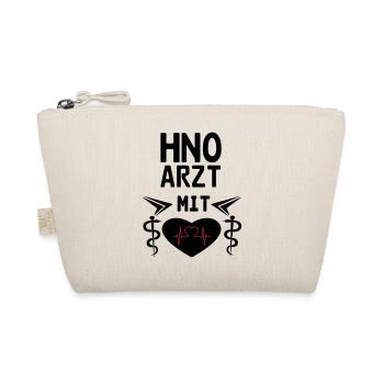 HNO Arzt mit Herz Geschenk - Bio-Täschchen - Natur - Vorne