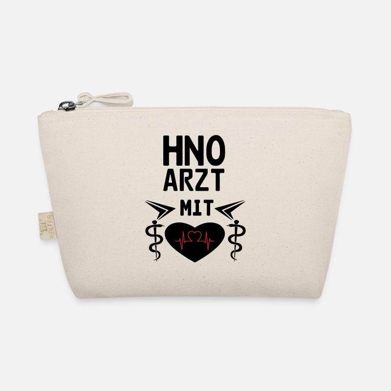 HNO Arzt mit Herz Geschenk - Bio-Täschchen - Natur